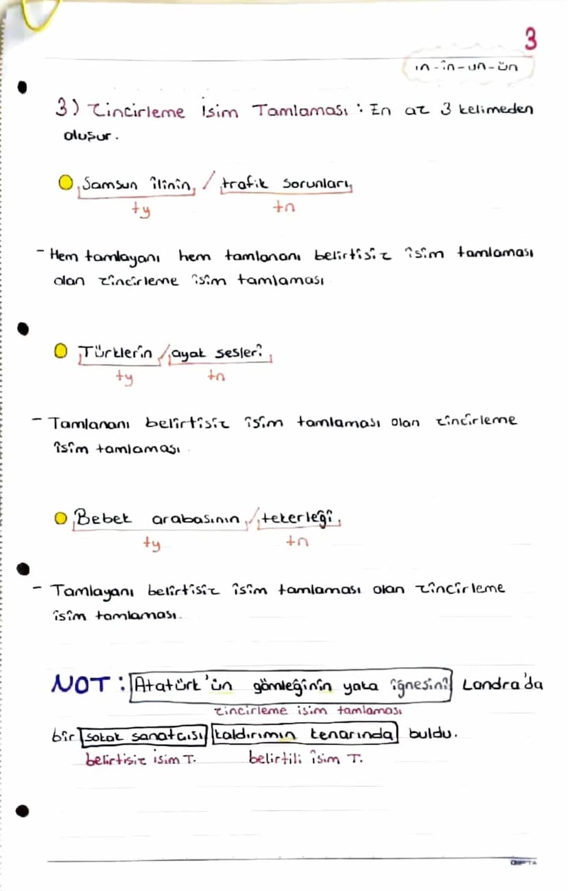 Sözcük Türleri ISim Tamlamaları
masanın, ayaĝı
-1
- un
Un
-i
-U
tamlayan eti tamlanan (iyelik eki)
NOT Paragrafta bu euerden birini bulduğun