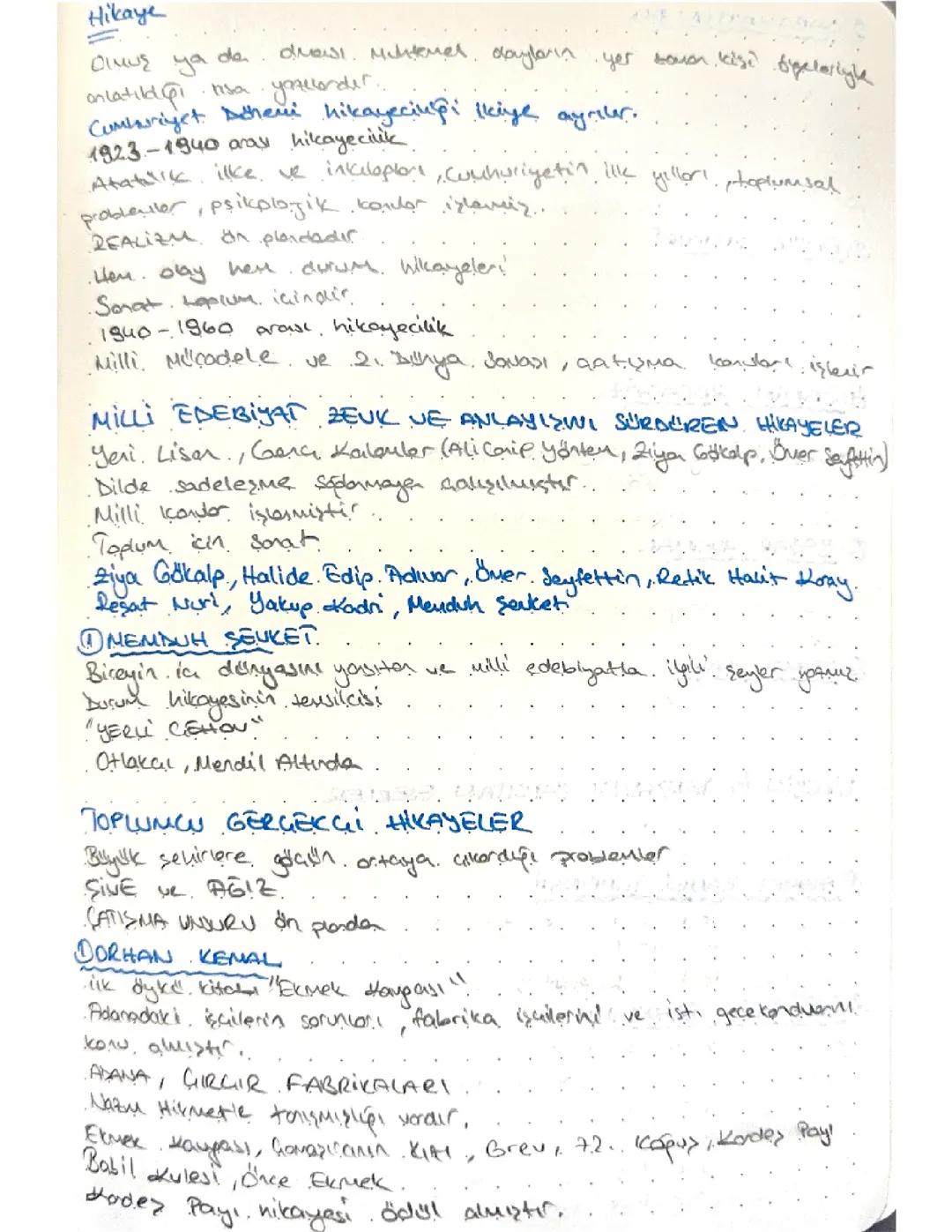 11. Sınıf Türk Edebiyatında Cumhuriyet Dönemi Hikayeciliği Konusu