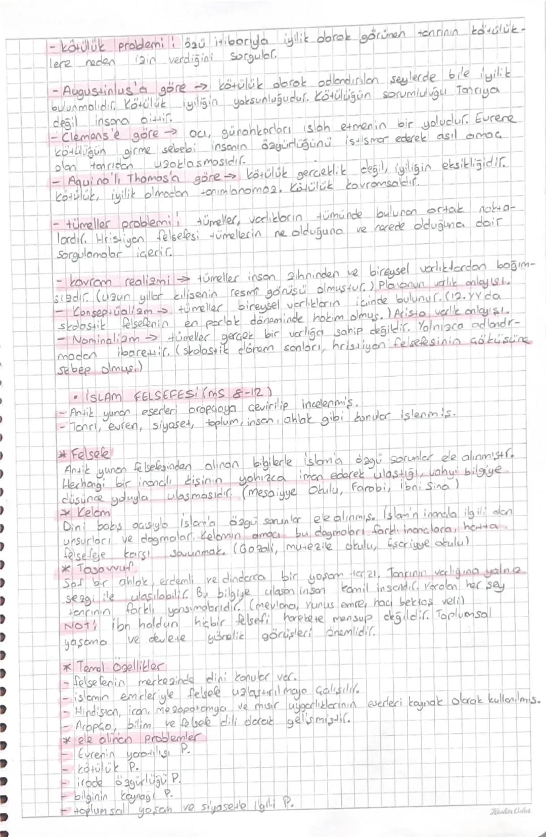 11. SINIF FELSEFE I. DONEM I. YAZKI

- inona ve aklın ele alındığı dönemdır. Bu dönemde inancın pekiştirilmesi
için felsefeye yönelme olmuşt