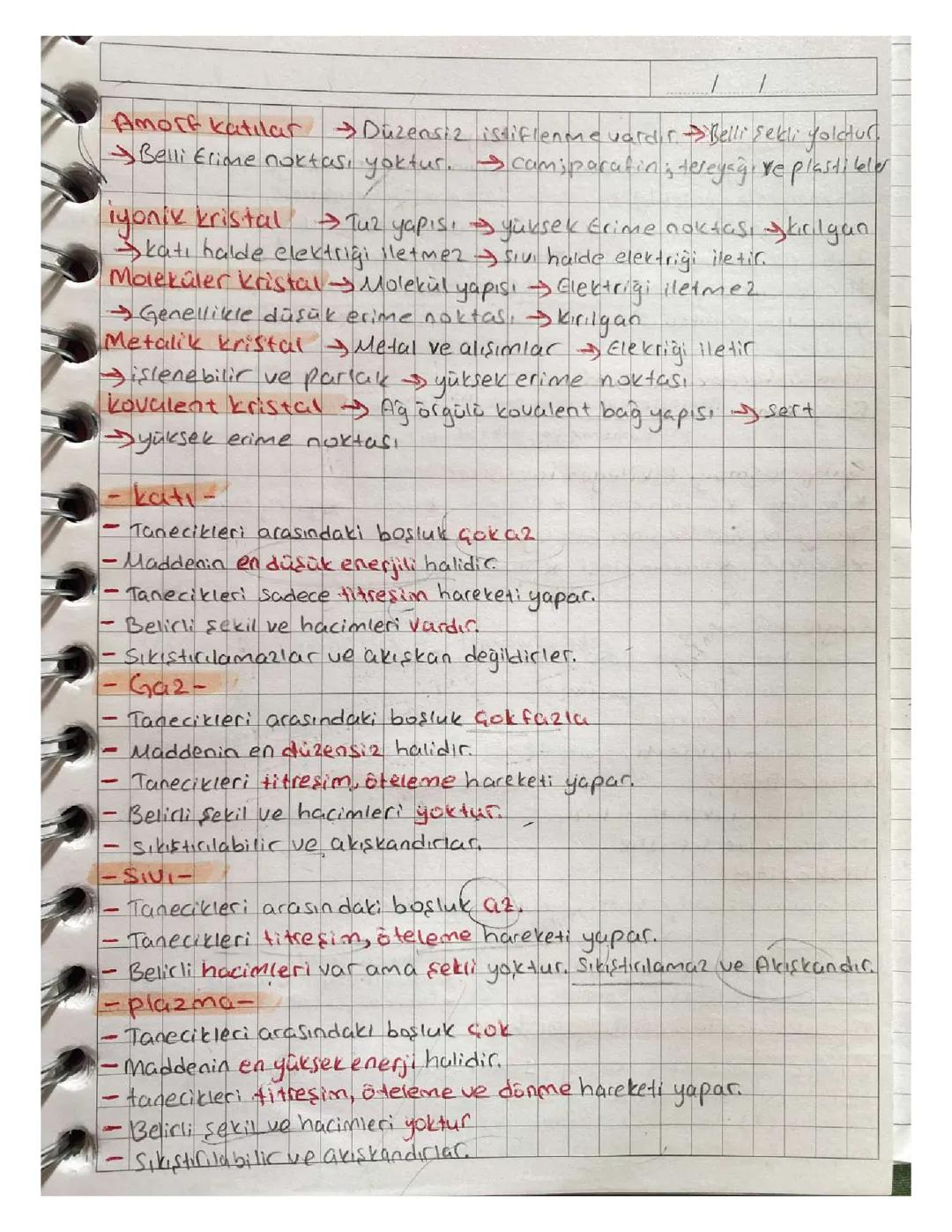 9. Sınıf Katılar ve Termometreler: Amorf ve Kristal Katıların Özellikleri