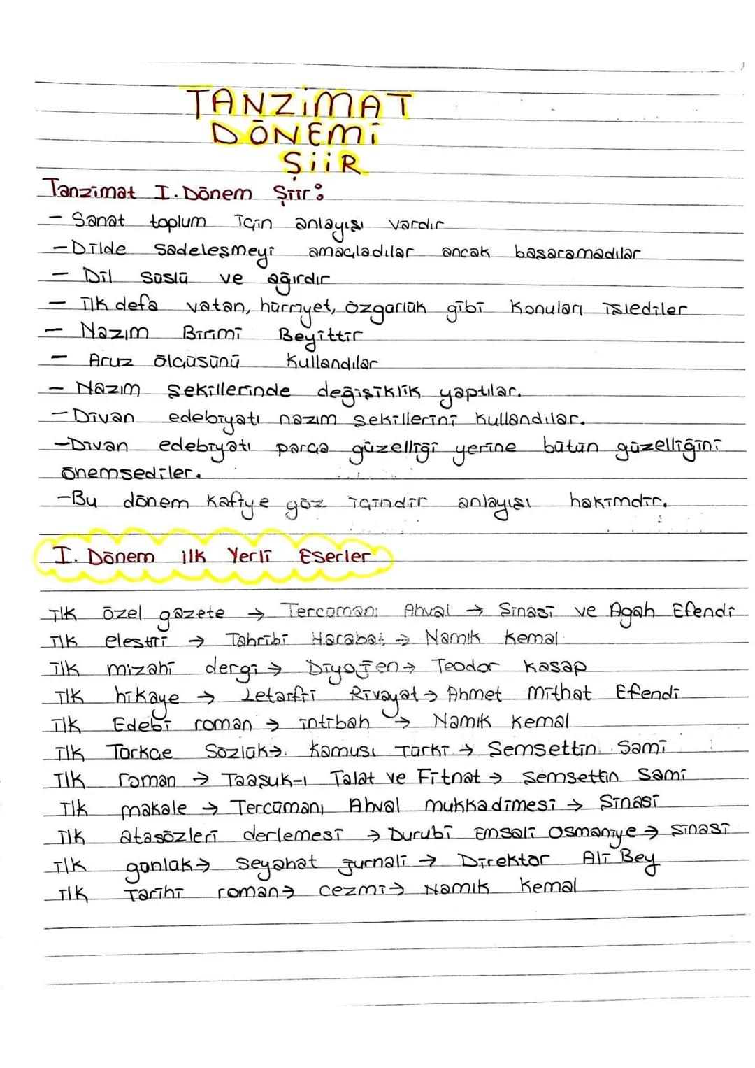 SERVETI FÛNUN STiRi
Sanat Tçindir anlayışı vardır.
→DTLT ağır ve suslūdur
> Sanat
→ Sanattan anlayan aristokrat
→ Aruz ōlçūsanū Kullandılar
