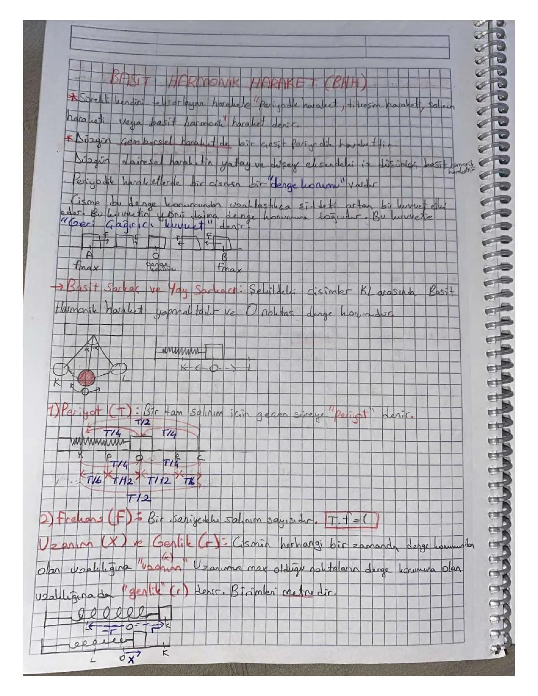 12. Sınıf Basit Harmonik Hareket Konu Anlatımı