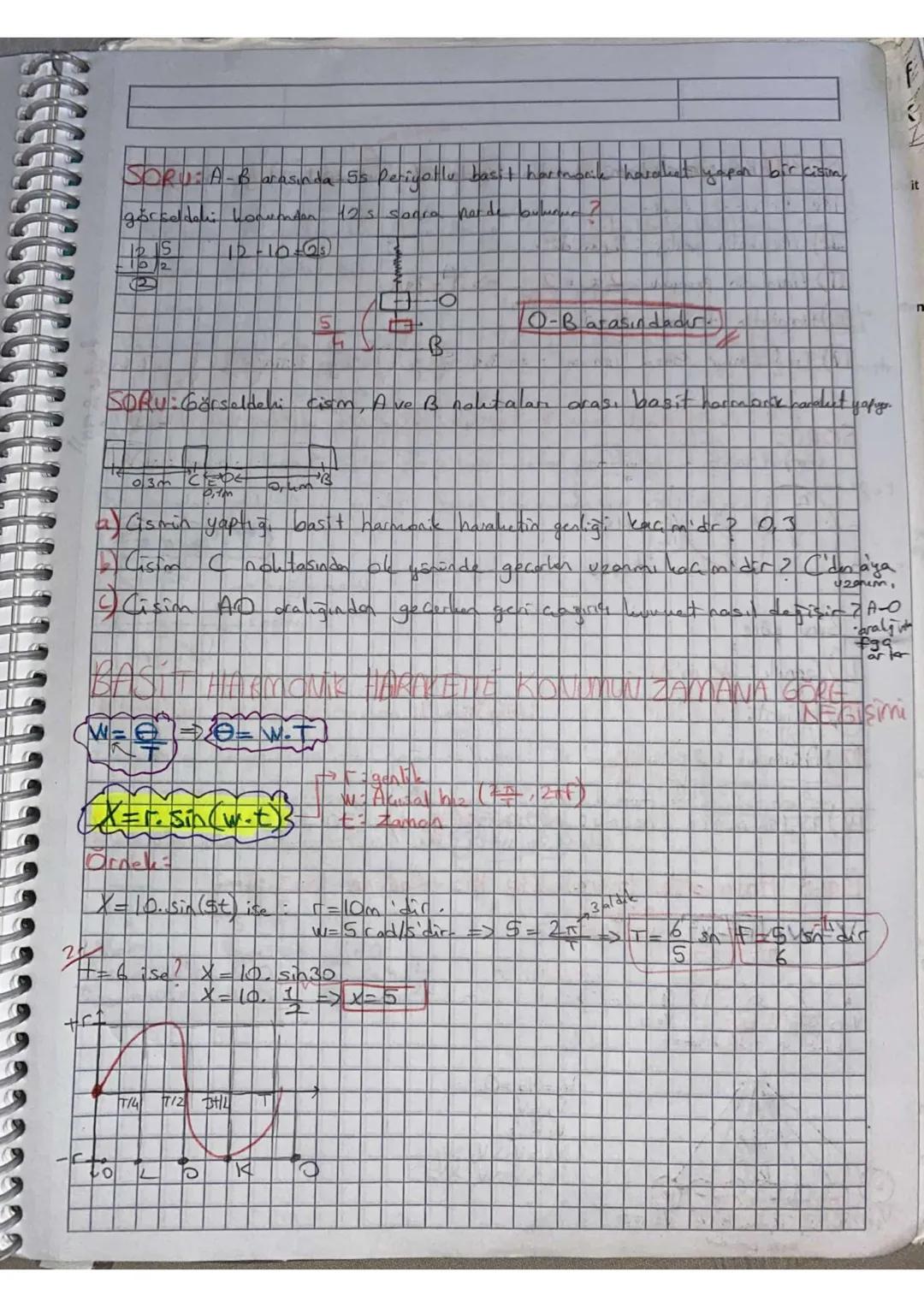 BAST
HARMONIK HARAKET (BHH
* Sürekli kending tekrarlayan harakete "Periyadik haraket, tikesion harakett, Sallan
haraketi veya basit harmork 
