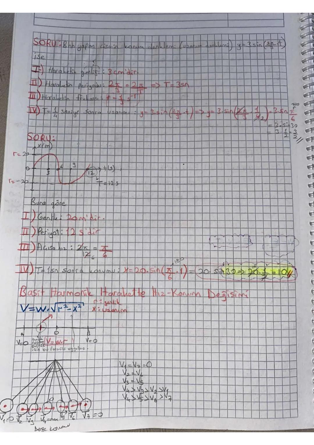 BAST
HARMONIK HARAKET (BHH
* Sürekli kending tekrarlayan harakete "Periyadik haraket, tikesion harakett, Sallan
haraketi veya basit harmork 