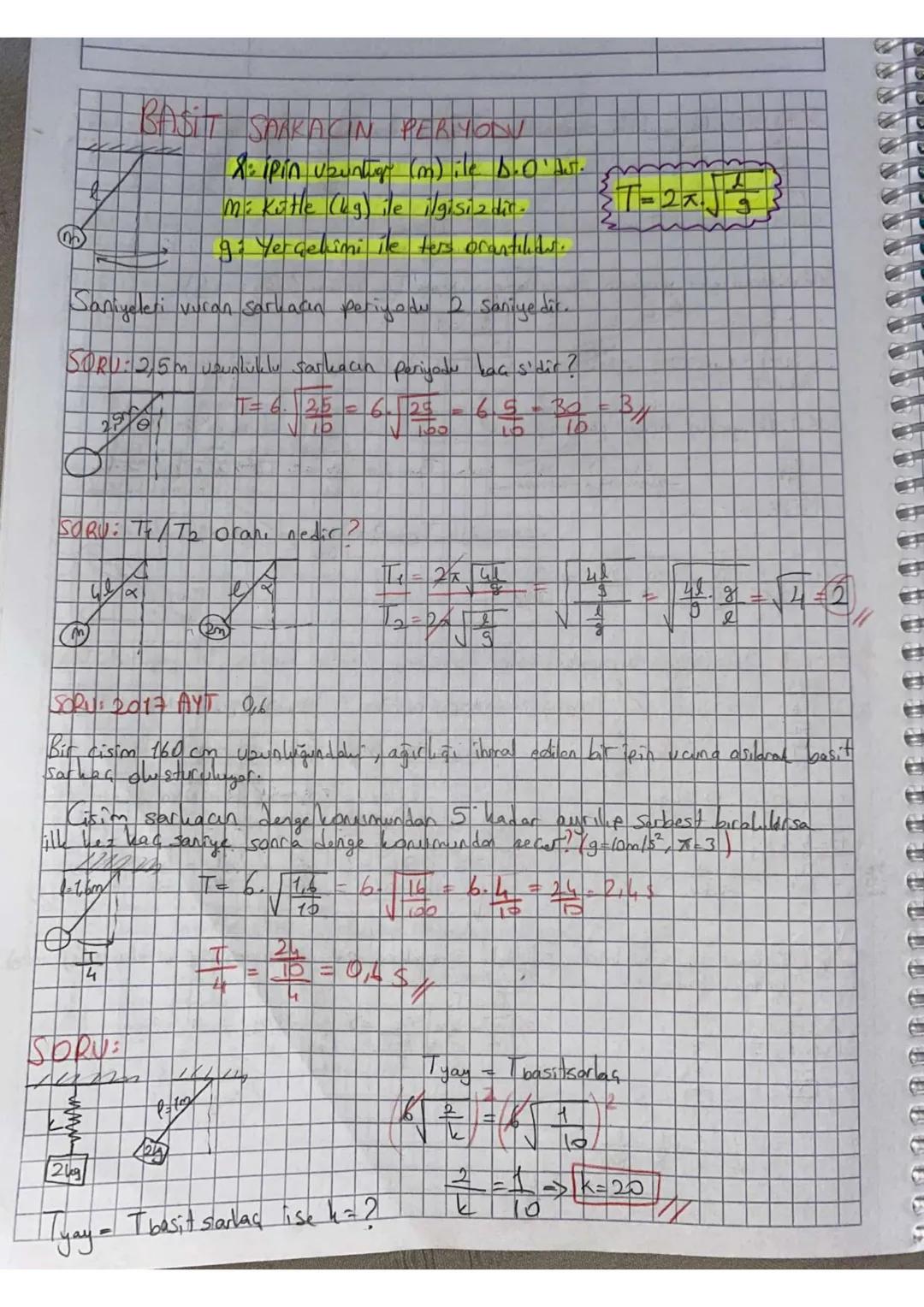 BAST
HARMONIK HARAKET (BHH
* Sürekli kending tekrarlayan harakete "Periyadik haraket, tikesion harakett, Sallan
haraketi veya basit harmork 