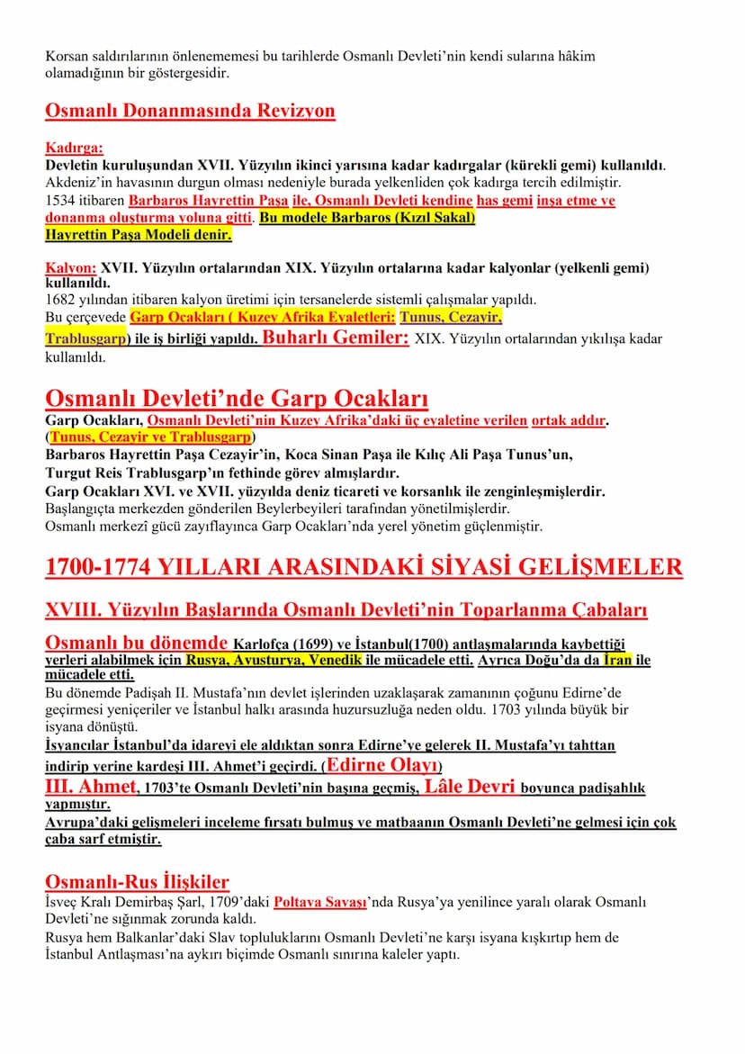 11. SINIF
TARİH DERS NOTLARI 1. ÜNİTE
DEĞİŞEN DÜNYA DENGELERİ KARŞISINDA OSMANLI
SİYASETİ (1595-1774)
XVII. YÜZYIL SİYASİ ORTAMINDA OSMANLI 