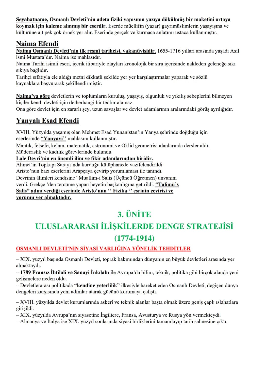 11. SINIF
TARİH DERS NOTLARI 1. ÜNİTE
DEĞİŞEN DÜNYA DENGELERİ KARŞISINDA OSMANLI
SİYASETİ (1595-1774)
XVII. YÜZYIL SİYASİ ORTAMINDA OSMANLI 