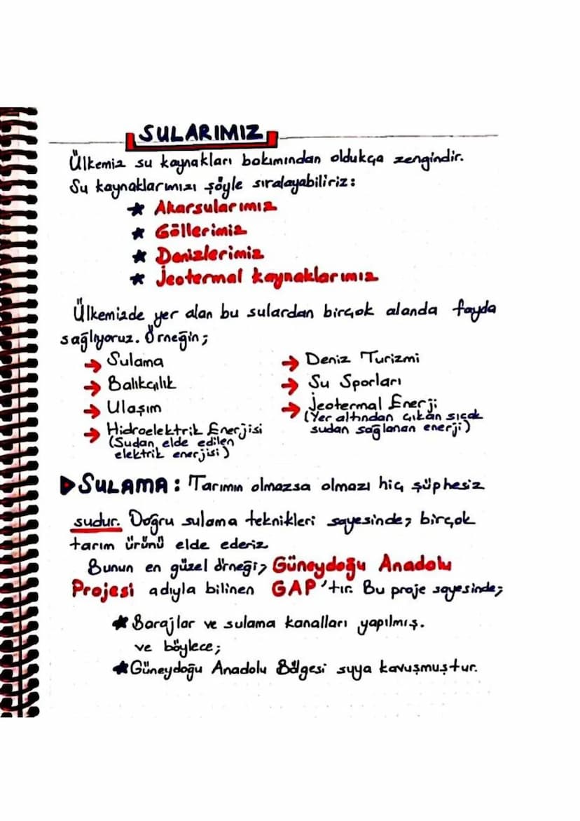 SULARIMIZ
▷ DENİZ TURIZMİ: Özellikle AKDENİZ ve EGE
kıyıları, oldukça sıcak olduğu için, bu kıyılarımızda
denize girme süresi uzundur.
Özell