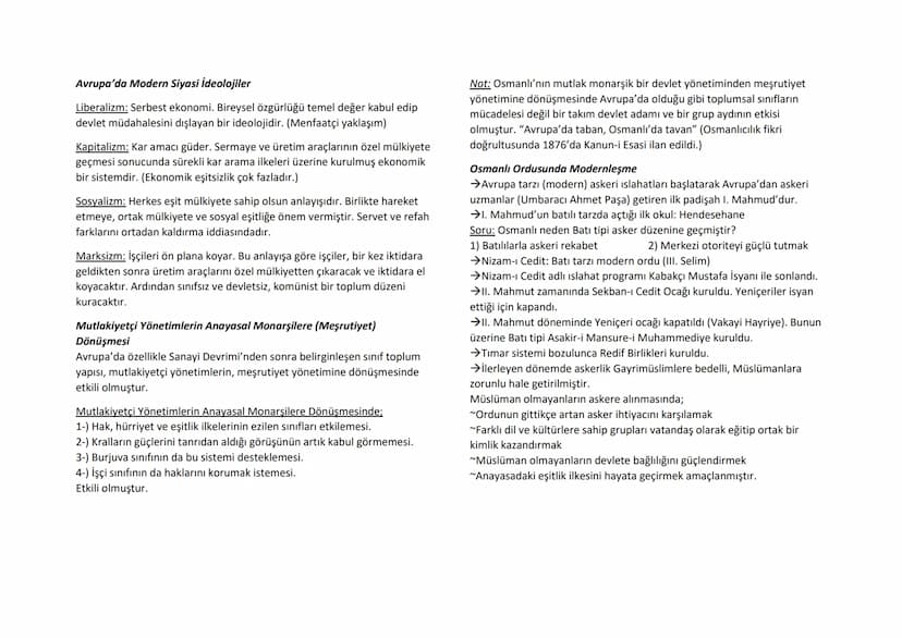 TARİH 4. ÜNİTE
Fransız İhtilali'nin Osmanlı'ya Etkisi
1- (Olumsuz) Milliyetçilik düşüncesi Osmanlı'yı etkiledi. Başta Sırplar
olmak üzere is