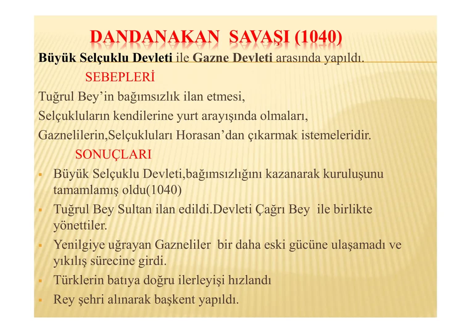 İLK TÜRK İSLAM DEVLETLERİ
MALAZGİRT TALAS SAVAŞI(751)
Orta Asya'ya doğru yayılmaya çalışan Çinliler, Orta
Asya'da fetih hareketlerinde bulun