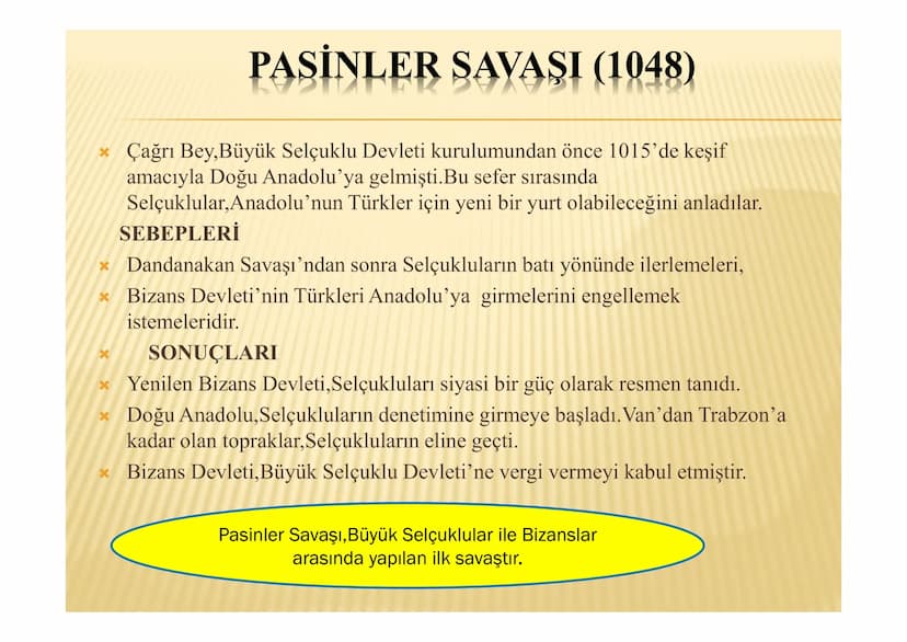 İLK TÜRK İSLAM DEVLETLERİ
MALAZGİRT TALAS SAVAŞI(751)
Orta Asya'ya doğru yayılmaya çalışan Çinliler, Orta
Asya'da fetih hareketlerinde bulun