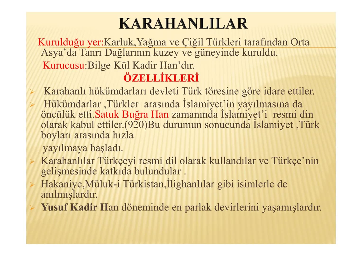 İLK TÜRK İSLAM DEVLETLERİ
MALAZGİRT TALAS SAVAŞI(751)
Orta Asya'ya doğru yayılmaya çalışan Çinliler, Orta
Asya'da fetih hareketlerinde bulun