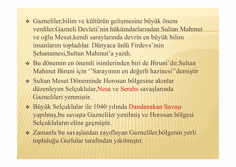İLK TÜRK İSLAM DEVLETLERİ
MALAZGİRT TALAS SAVAŞI(751)
Orta Asya'ya doğru yayılmaya çalışan Çinliler, Orta
Asya'da fetih hareketlerinde bulun