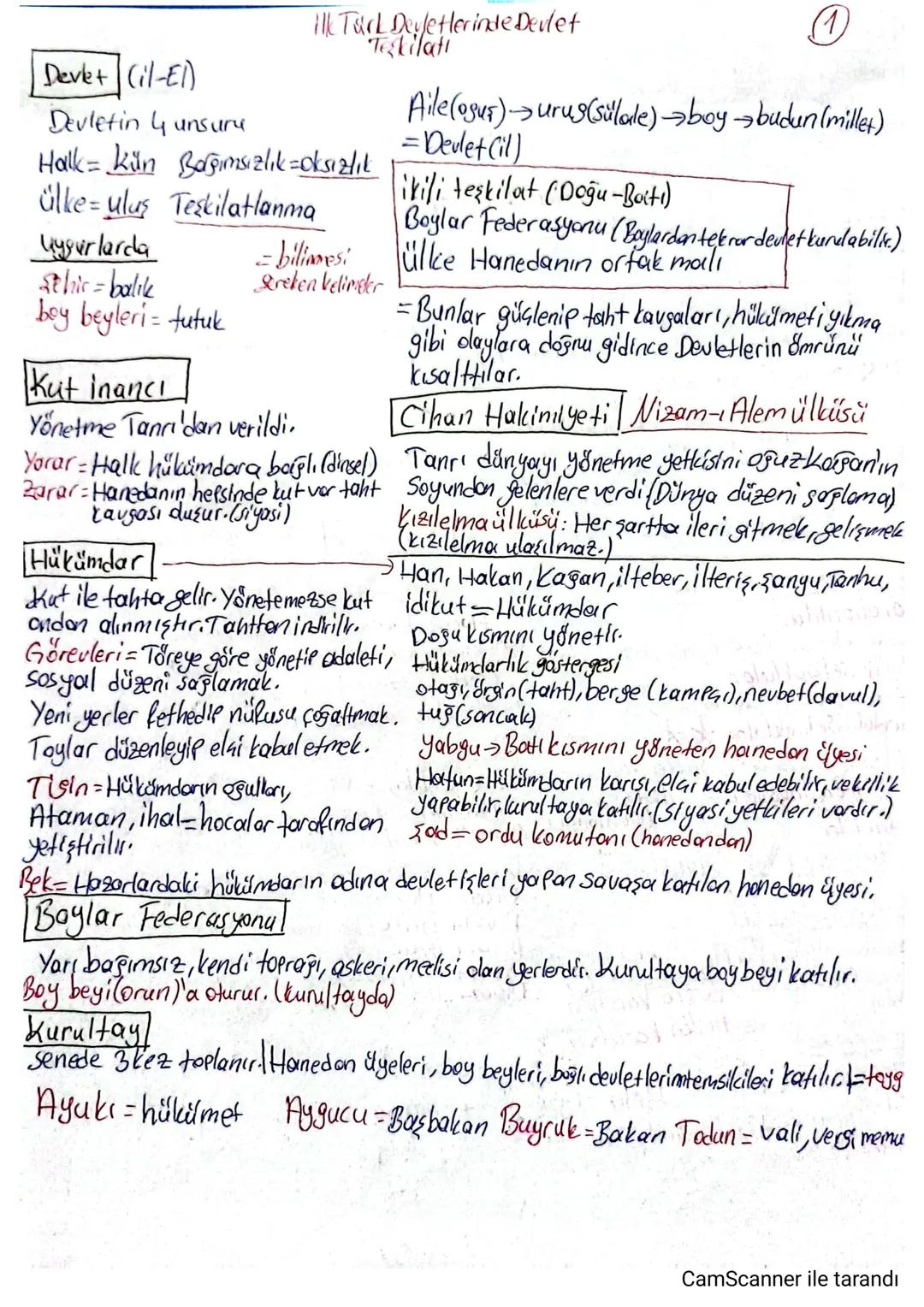 TÜRK DEVLETLERİNİN DEVLET TEŞKİLATLANMALARI