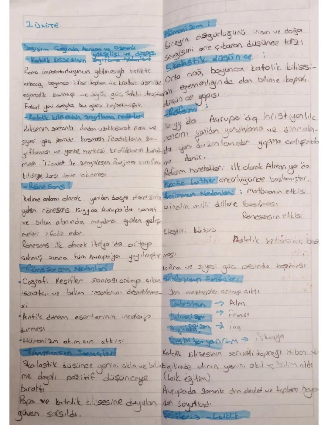 11. Sınıf Tarih 2 ünite