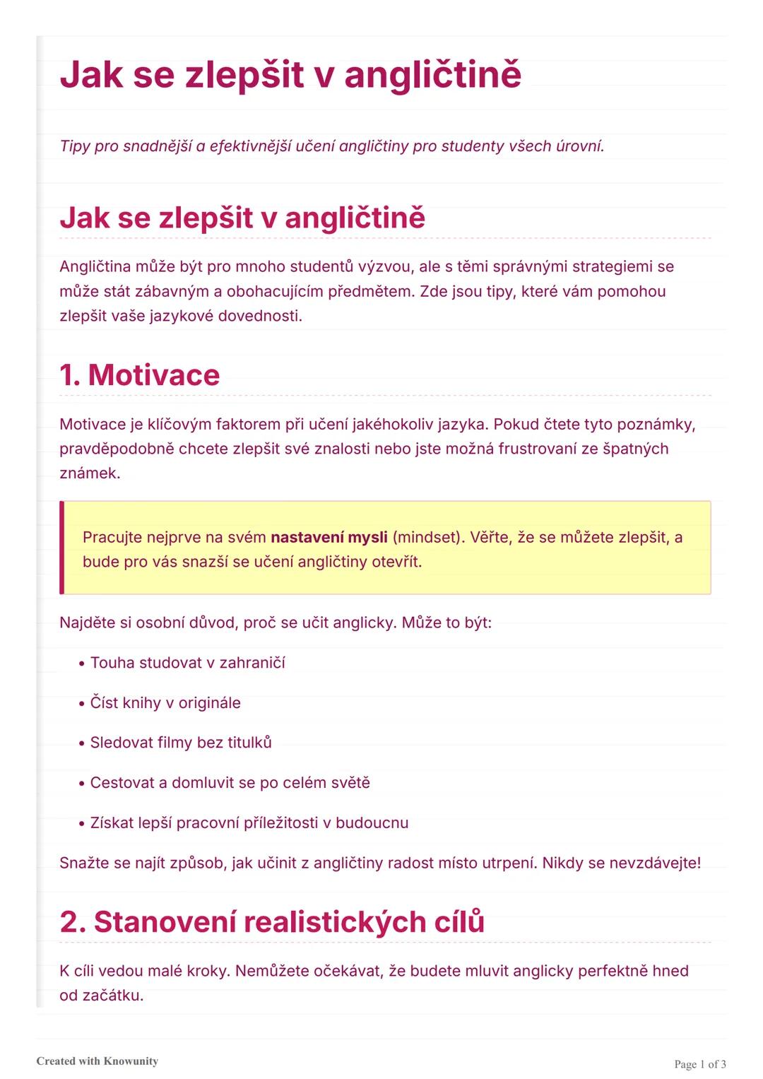 # Jak se zlepšit v angličtině

Tipy pro snadnější a efektivnější učení angličtiny pro studenty všech úrovní.

# Jak se zlepšit v angličtině
