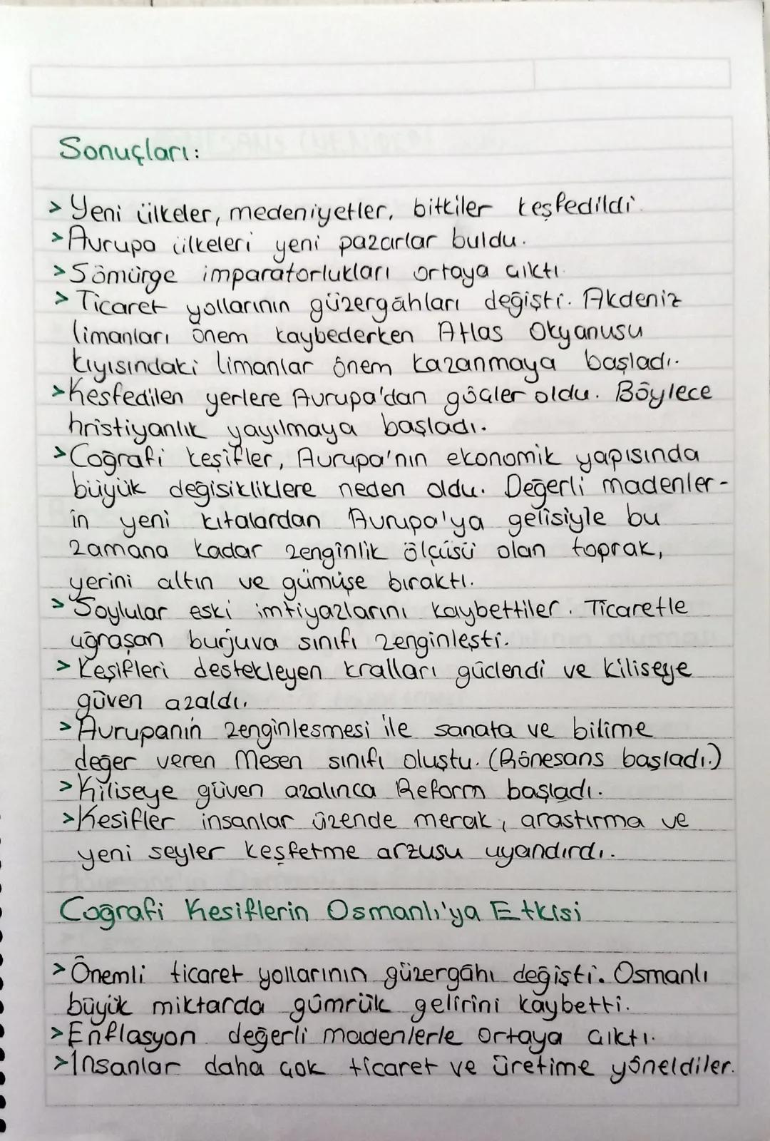 ## COĞRAFİ KEŞİFLER

Nedenleri:

> Onemli ticaret yolları (ipek-baharat) Türklerin eline
geçmişti. Aurupalı tüccarlar Doğu'nun zenginlikleri