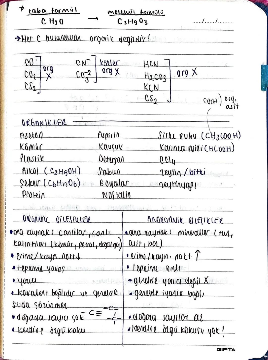 ORGANIK KİMYA
KARBON KIMUASINA Gilis
-"orgail" kelimesi ilk ken & Berzelius.
4" org bilesikler sadece yasam gici (vitalizm) ile
care organiz