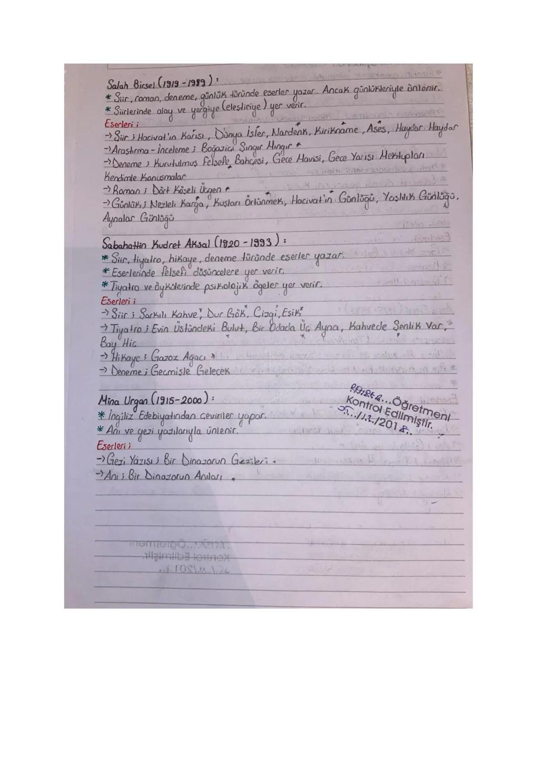 ikiye ayrılır; | 1923'ten 1940'a
Kadar
2-)1940'tan günü-
Öğretmenize kadar
Cumhuriyet Dönemi Tuck
Edebiyatı
Kontrol Edilmiştir.
201
Genel Öz