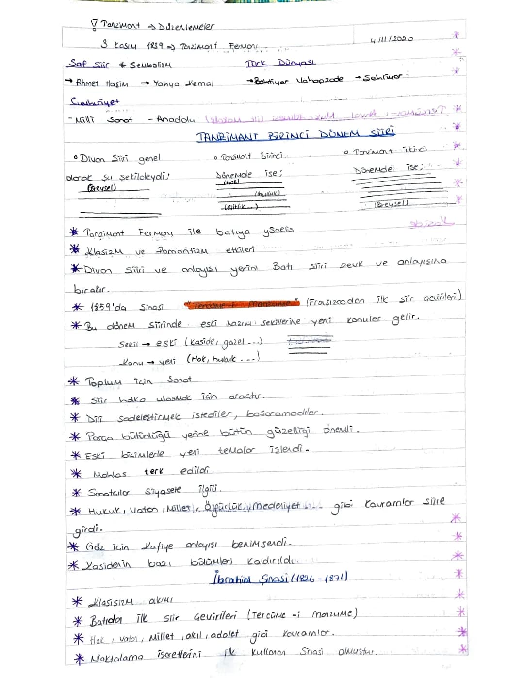 Tanzimat Dönemi Şiirleri: 1. ve 2. Dönem Özellikleri