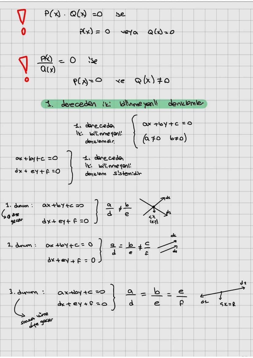 1. Dereceden
denklem
ve etsinlikler
ax+b=0
X =
ax+b=0
▼ ↓
denklenh kökü sayılır.
910
Denklemin köklerinin oluşturduğy (xz, xz..)
1. der. den