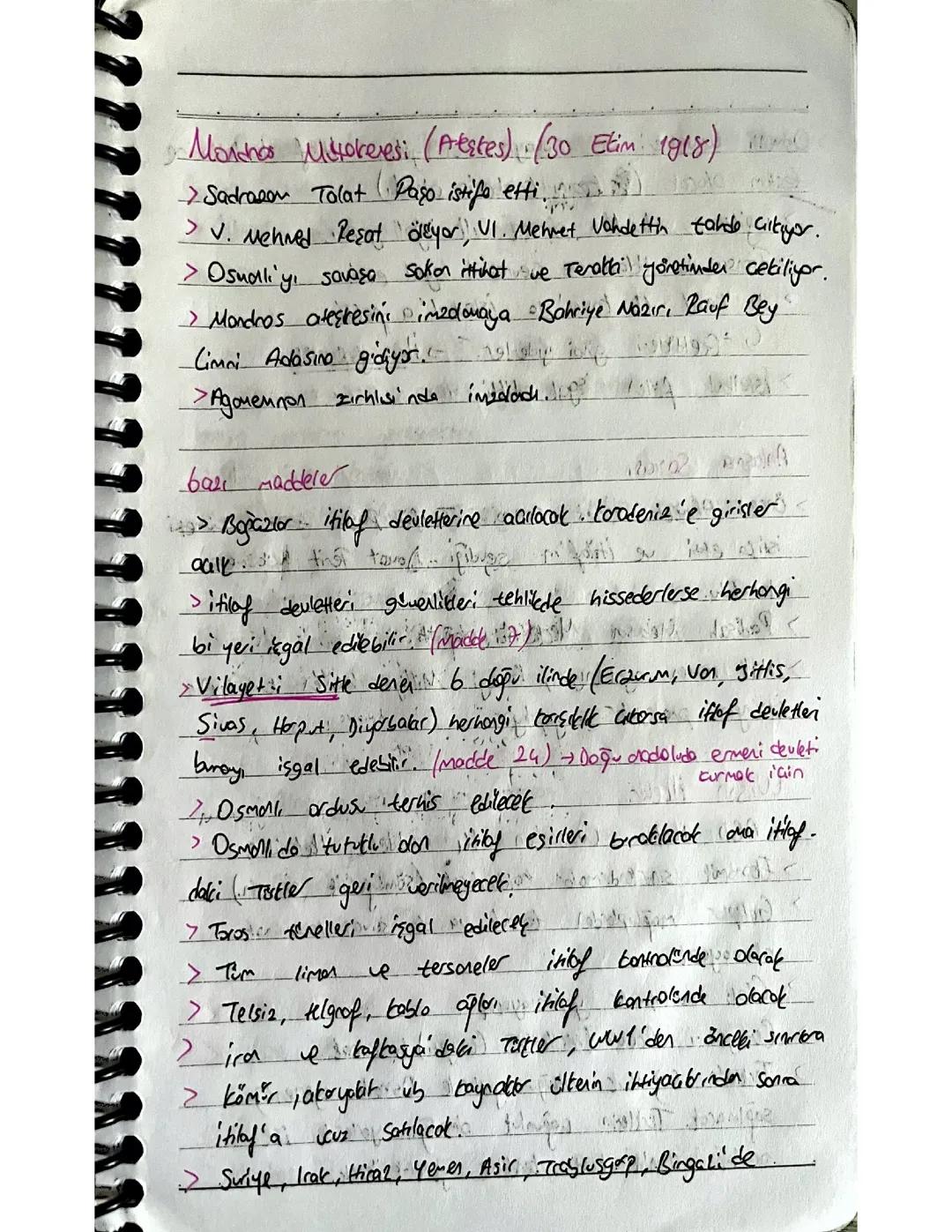 Mondros Ateşkes Antlaşmasi