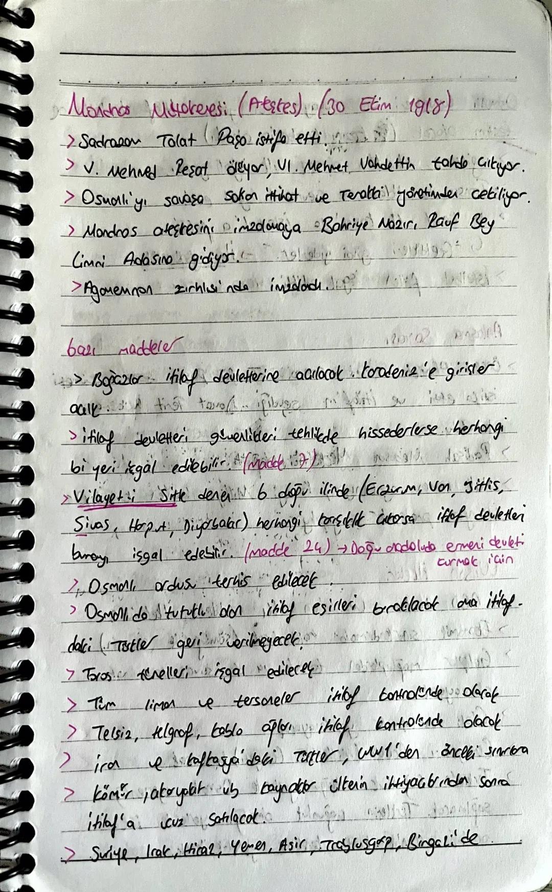 • Moriches Miyokeresi (Atstes) (30 Etim 1918)
> Sadrasen Tolat Paso istifa etti
> V. Mehned Resat öleyor, VI. Mehmet Vahdettin tahdo Gikuyor