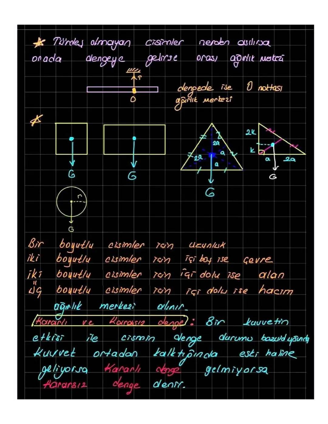 Kütle ve Ağırlık Merkezi Nedir? Kararlı ve Kararsız Dengeyi Öğren!