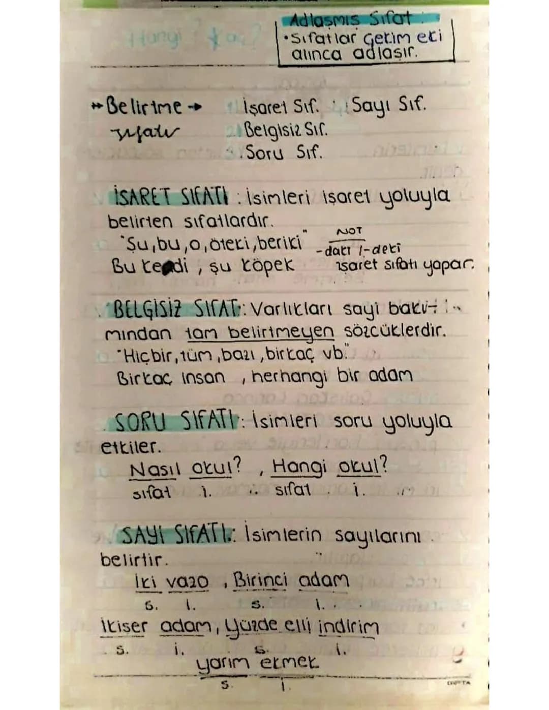 Sıfatlar 