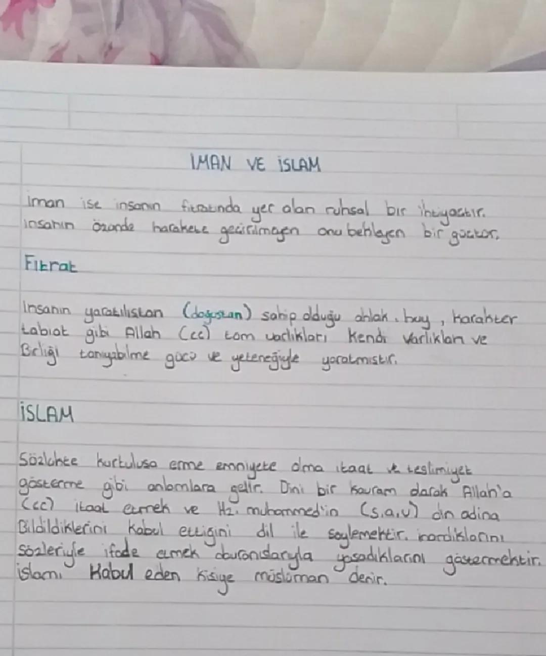 Temel dini bilgiler 1. Ünite 7. Sınıf 