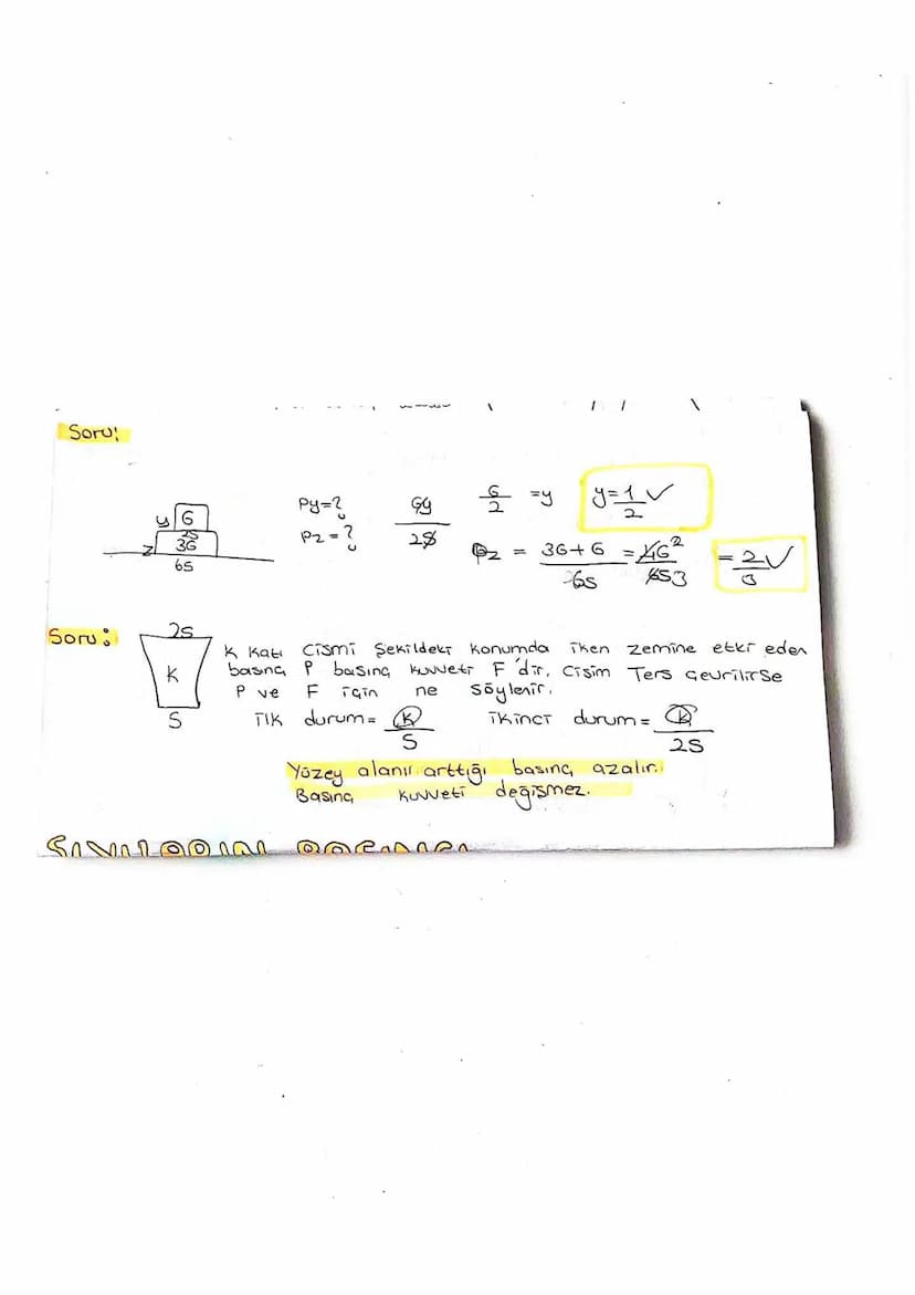 BASING KUVVETO° Tüm yüzeye dik olarak etki
ed en
Kuvvettir.
Birimi Newton 'dur.
#
Yüzeylerce uygulanan basing ve basına
karşılaştırınız.
Kuv
