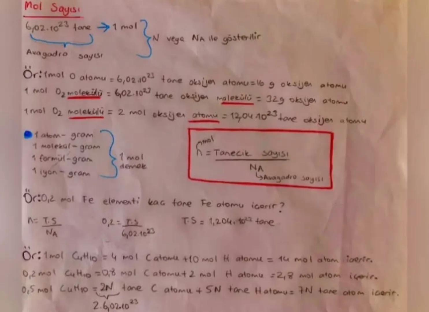 # Mol Sayısı

6,02.10 23 tone 1 mol

Avagadro sayısı

N veya Na ile gösterilir

Oritmol O atomu =
6,02.1023 tone oksijen atomu=16 g oksijen 