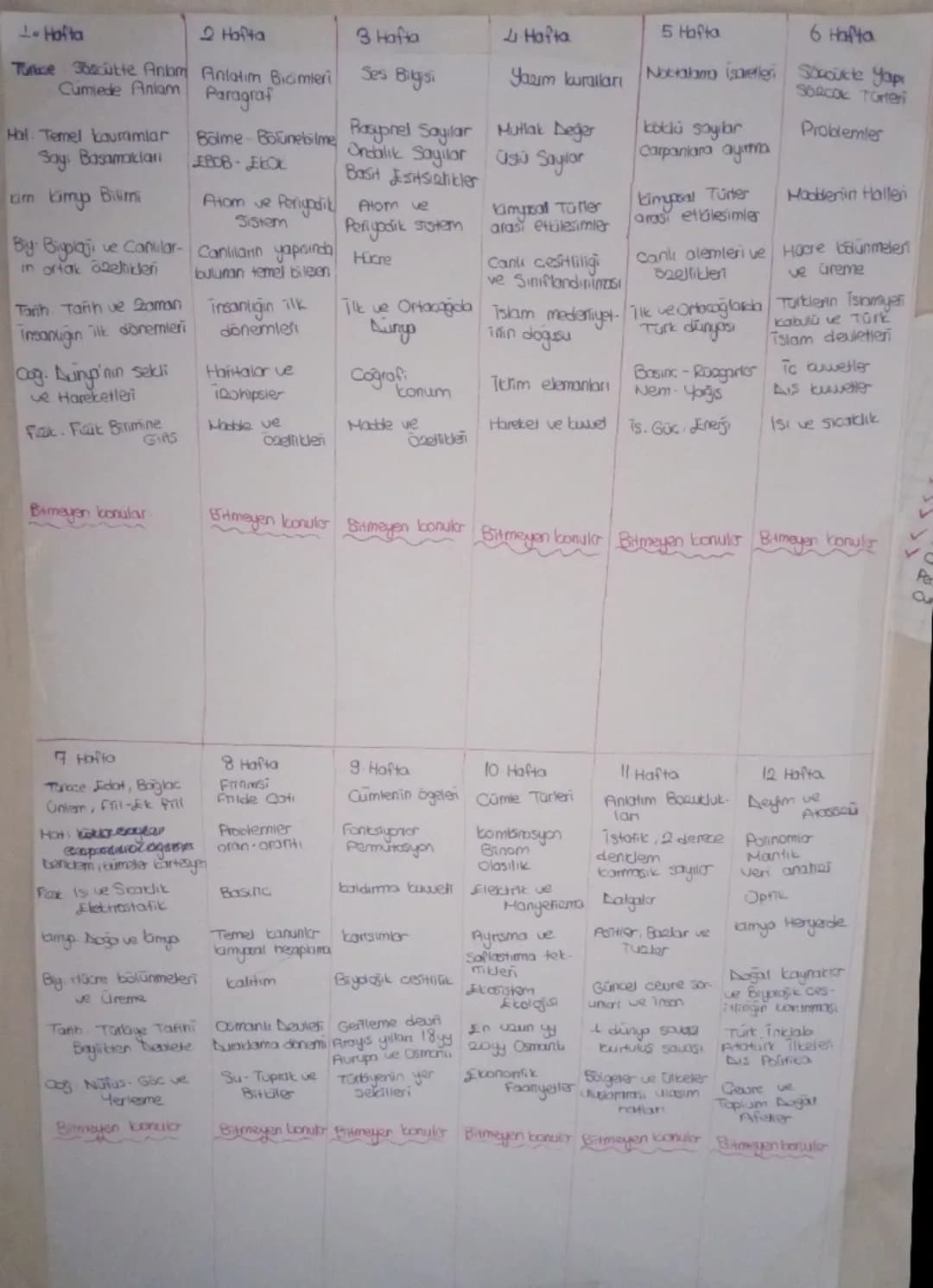 Tyt çalışma programı 