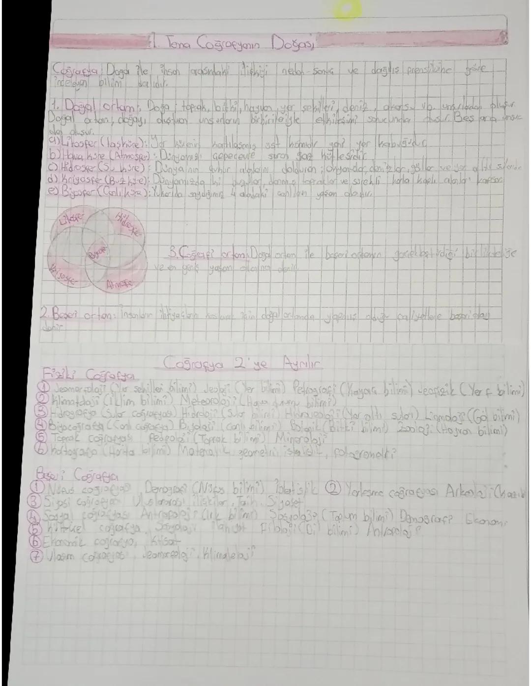 9. Sınıf Coğrafya 1. Ünite