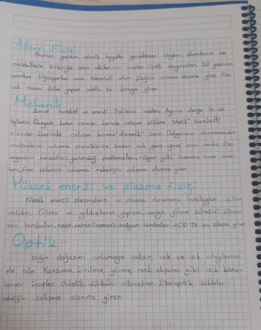 Lati
FiziciN ALT POLLARI
Hal Fiziği
tom Fiziği
Mekanik
7 üksek Enerji ve Plazma Fiziği
Nükleer Fizik
Elektromanyetiama
ermodinamik
Kristal
y