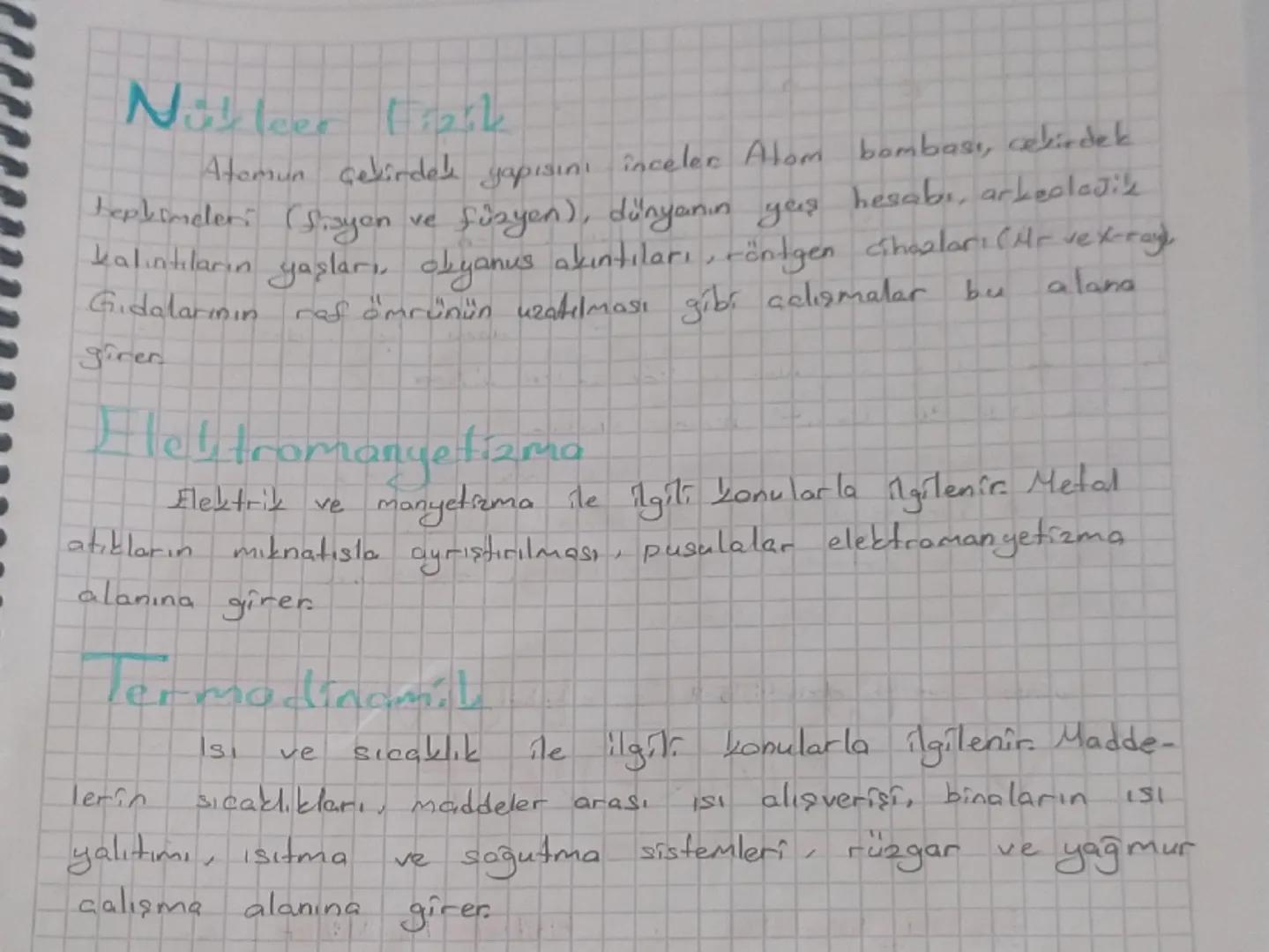 Lati
FiziciN ALT POLLARI
Hal Fiziği
tom Fiziği
Mekanik
7 üksek Enerji ve Plazma Fiziği
Nükleer Fizik
Elektromanyetiama
ermodinamik
Kristal
y