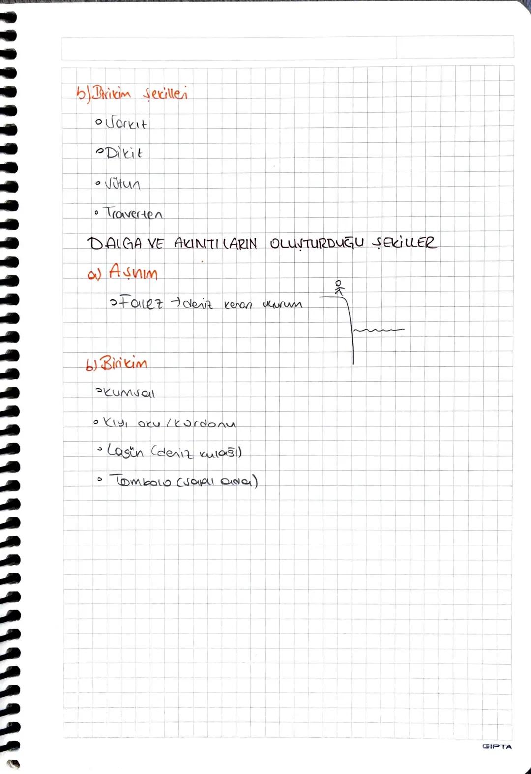 AKARSULAR
(0) Aşınım Sevillen:
Vadiler
DIS KUVVETLER
( V bicimu -> Geltik
U bicimui - Boğaz vadi.
→ Kanyon vadi (karstik erazide görülür.
。C