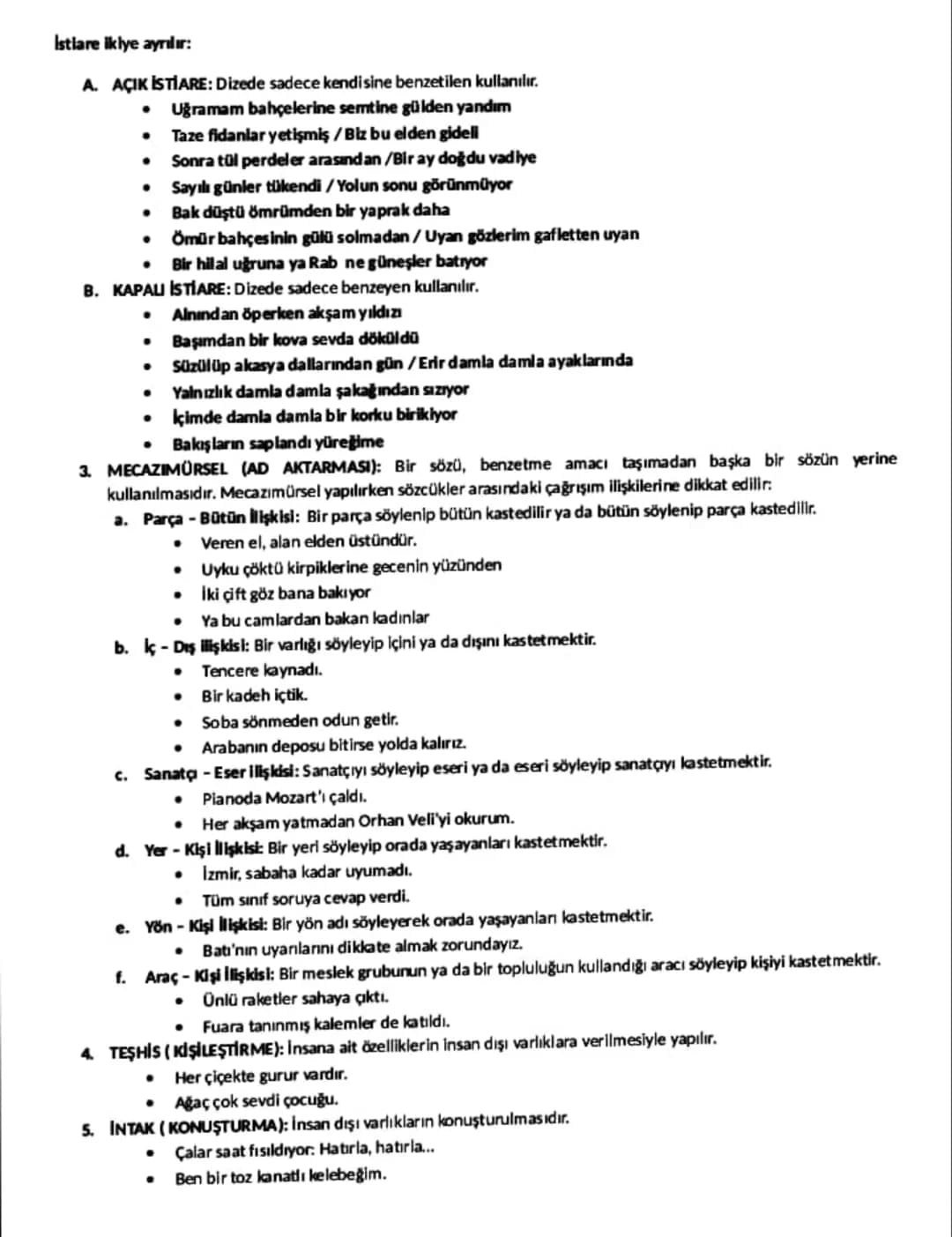 SÖZ SANATLARI
Aşağıdaki ifadelerden hangisinde sanatlı söyleyiş vardır?
A. Atlarımız aldan, kırdan, yağızdan
B. Bir göz gibi süzüyor camlard