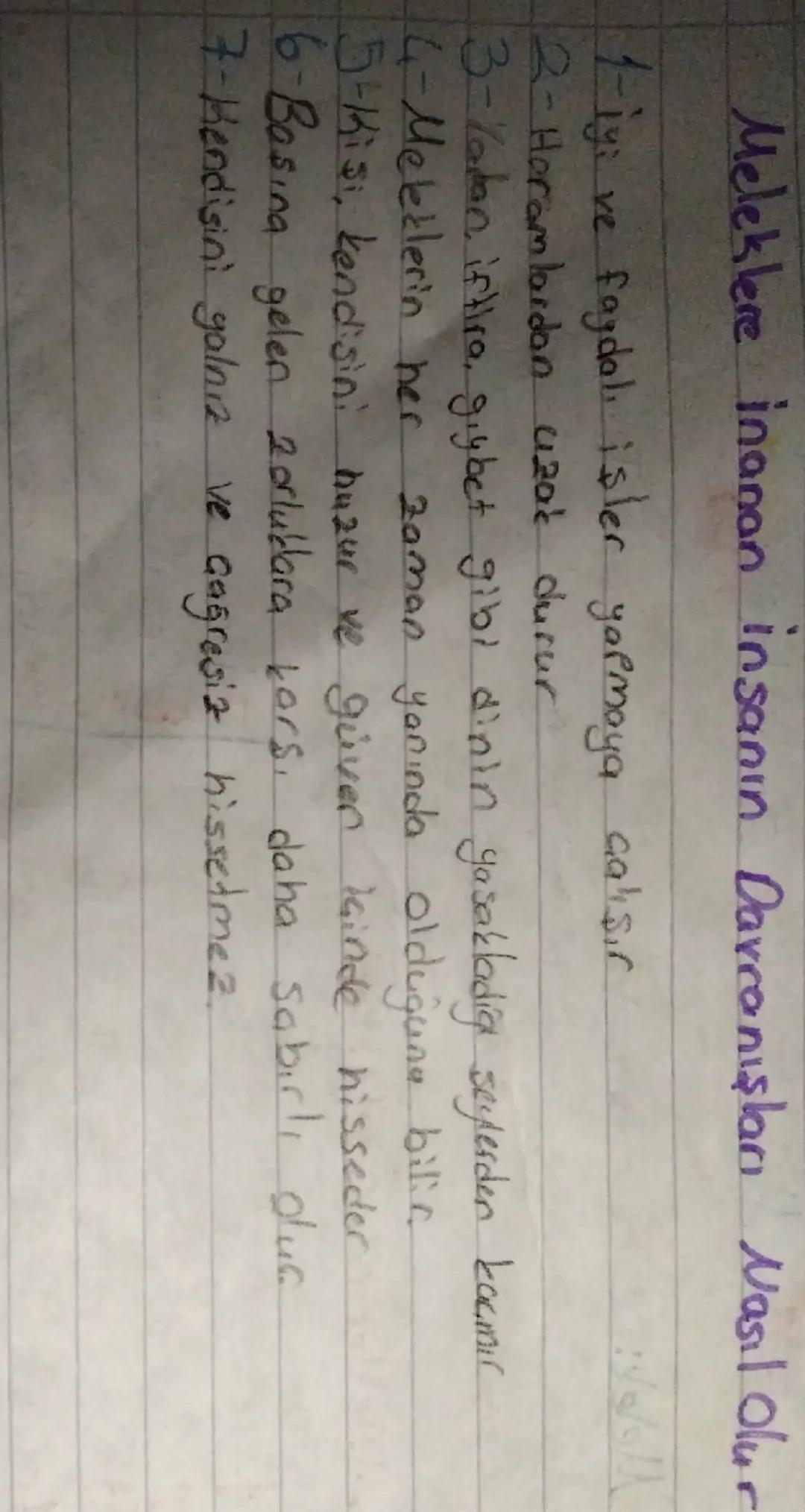 # 1. Ünite  Melek ve Ahiret inancı
Görülen ve Görülmeyen Varlıklar

Âlem: Yaratılmış olan tüm Varlıklara denir. Âlemi yaratan tek bir güç. V
