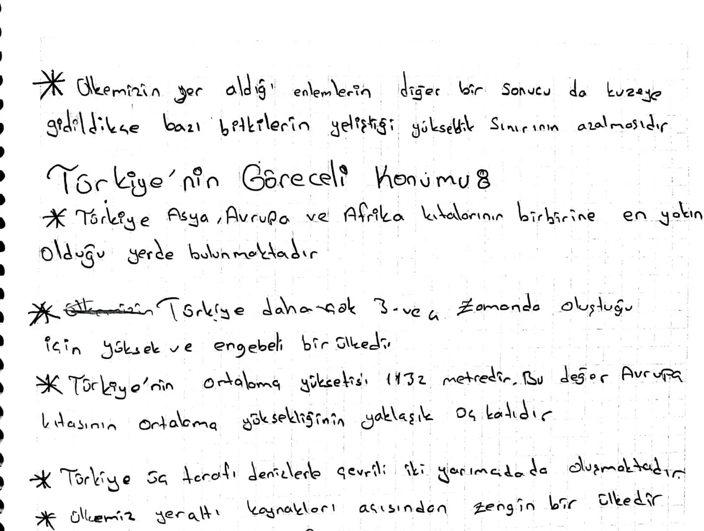 •
* Olkemizin
yer
aldığı enlemlerin diğer bir sonucu da kuzeye
gidildikse bazı bitkilerin yeliştiği yükseklik Sınırının azalmasıdır
Türkiye'