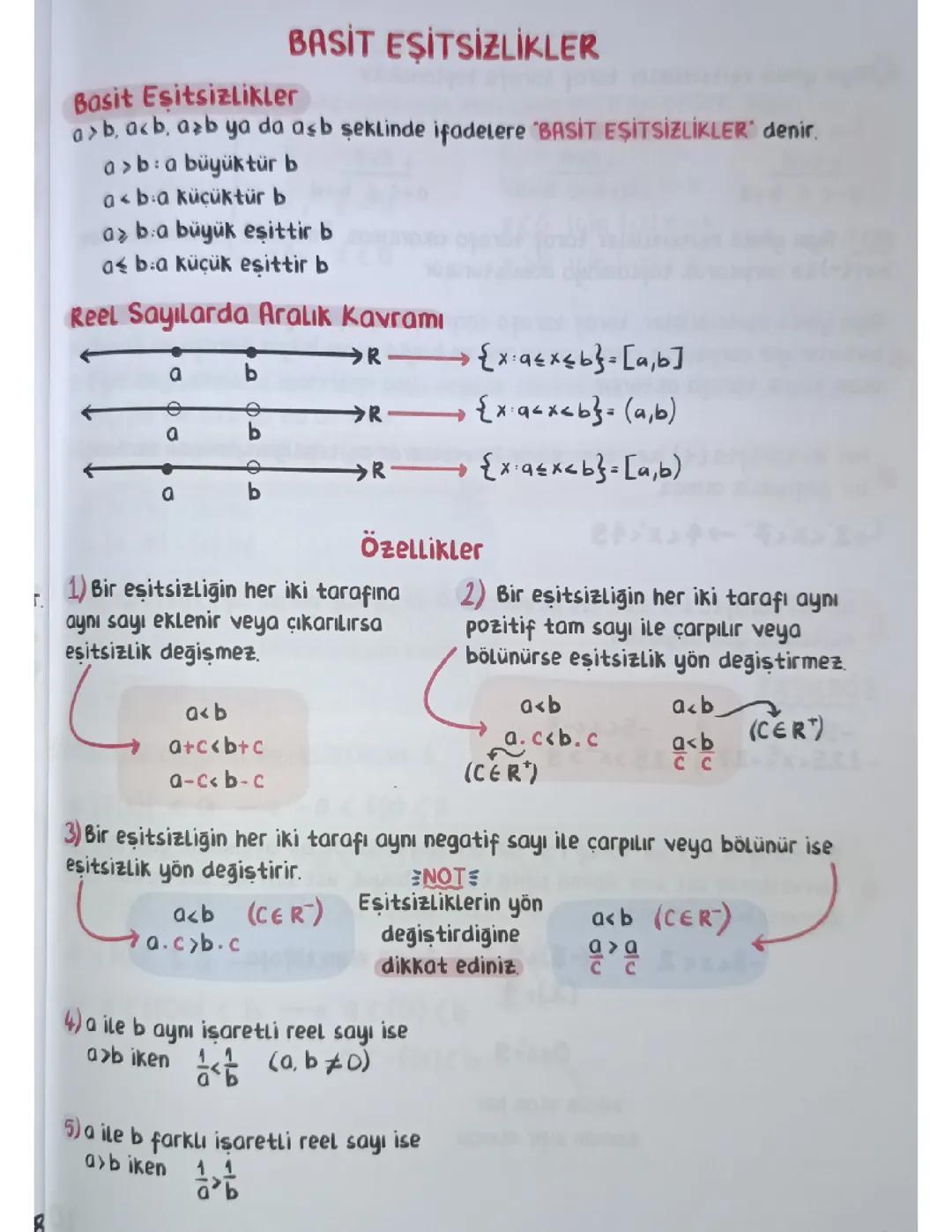 TYT Matematik - Basit Eşitsizlikler