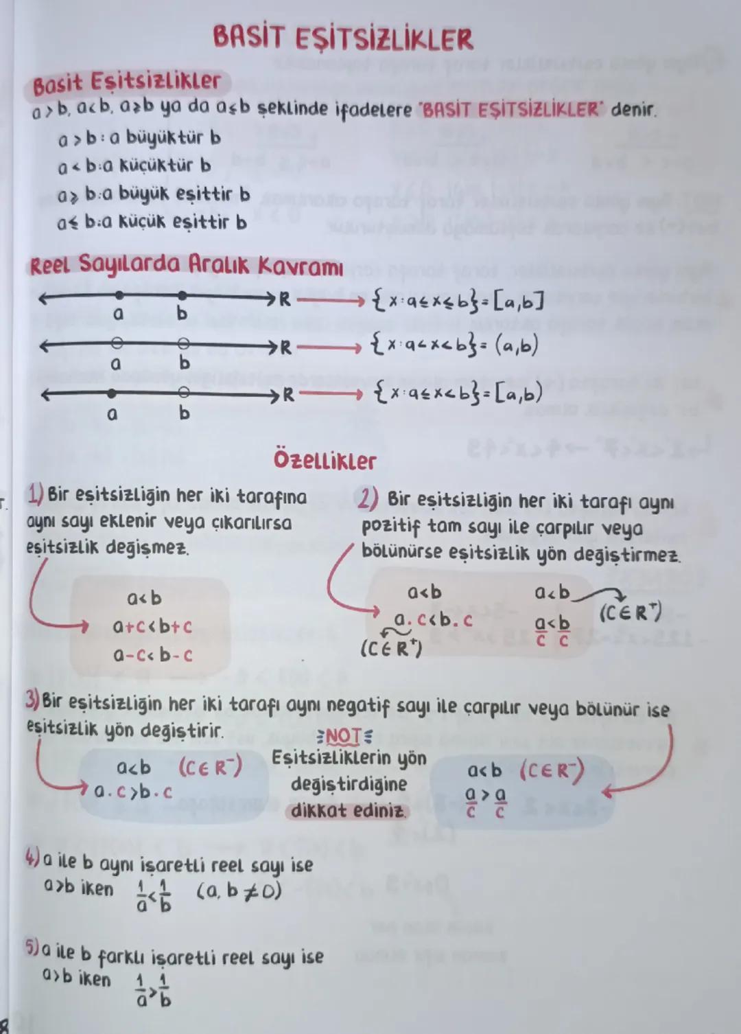 Basit Eşitsizlikler
BASIT EŞİTSİZLİKLER
a>b, acb, arb ya da asb şeklinde ifadelere "BASİT EŞİTSİZLİKLER" denir.
a>b:a büyüktür b
aba küçüktü