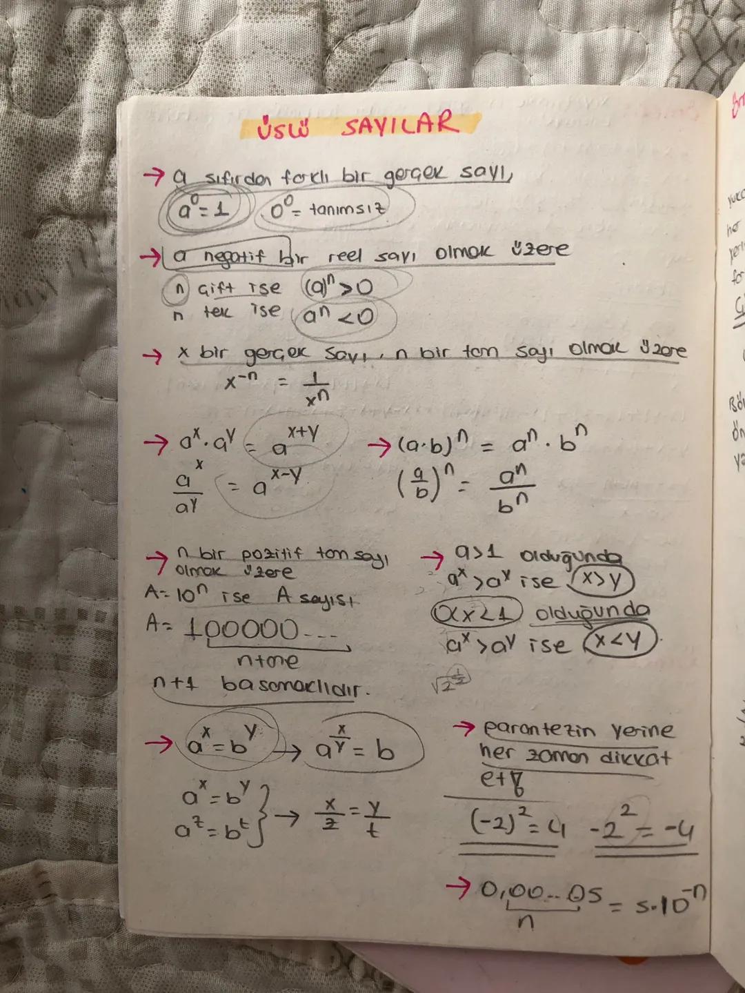 Bo
d
ya
US SAYILAR
→ a sifirder forklı bir gerçek sayi,
a=1
0= tanımsız
→ a negatif bir reel sayı olmak üzere
4
Gift ise (a) >0
tek ise an 2