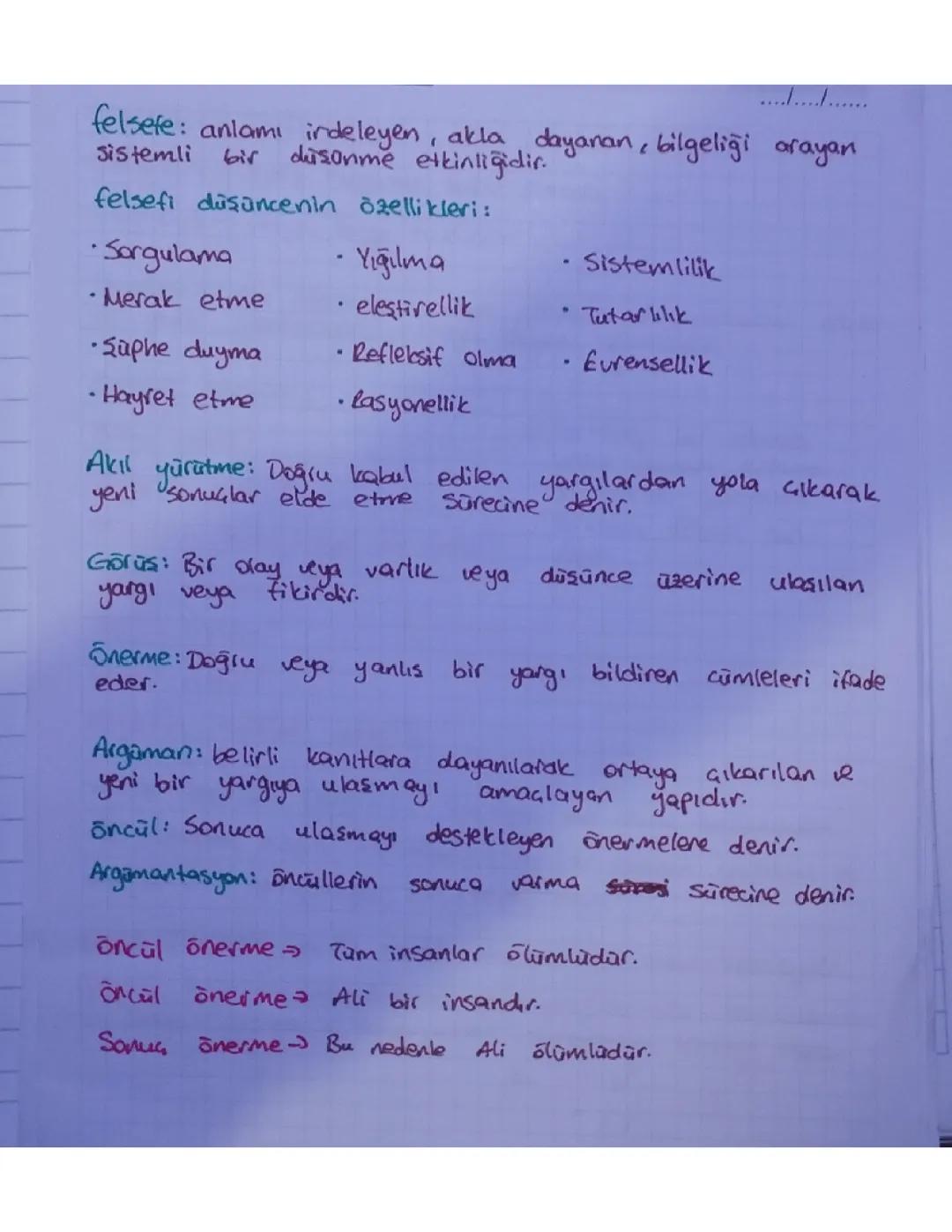 10.sinif felsefe 1.donem 2.yazili