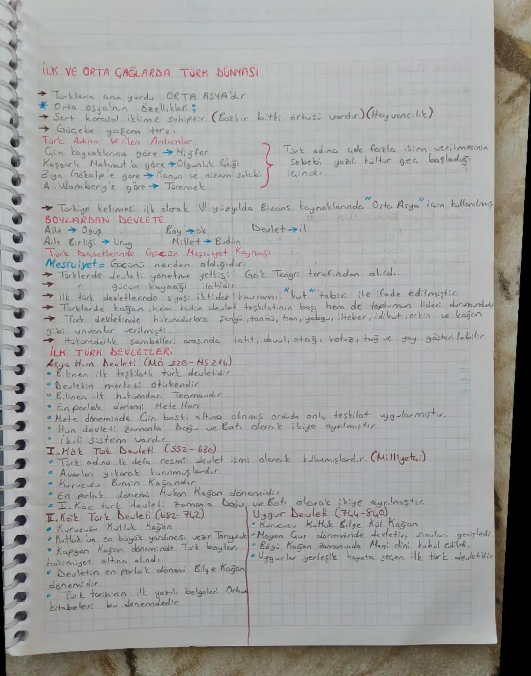 ILK VE ORTA ÇAĞLARDA TÜRK DÜNYASI
→ Türklerin ana yurdu ORTA ASYA'dır
*Orta asya'nın özellikleri;
Sert korasal iklime sahiptir. (Bozkır bitk