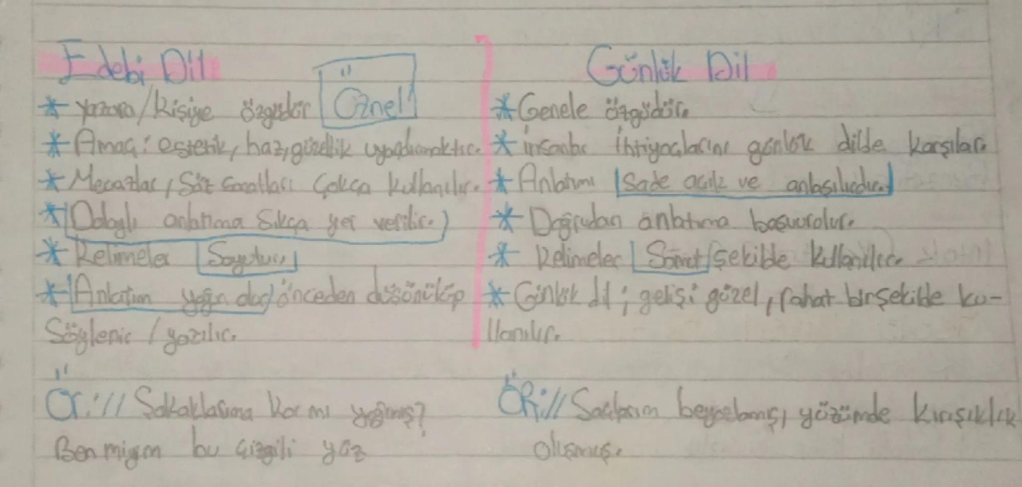Edebi Dil
* Yazova / kişiye özgürdőr
| Cinell
Günlük Dil
*Genele özgüdüre
*Amaç: estetik, haz, güzellik uyoqdianaktic. * insanbar ihtiyaçlar