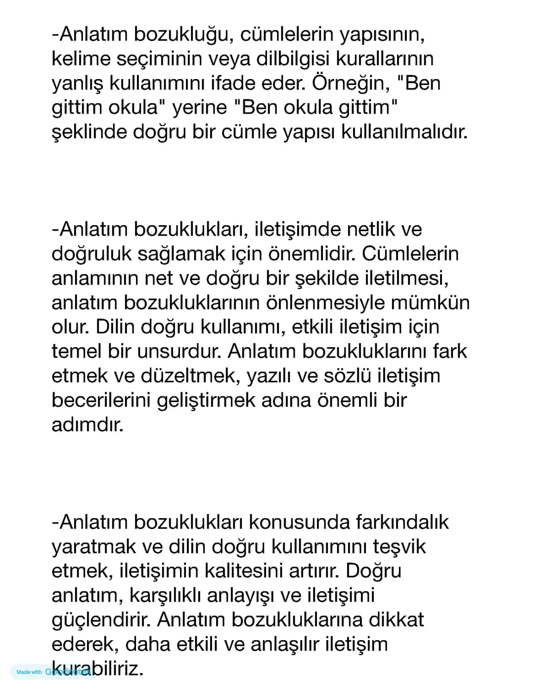 Anlatım bozukluklari