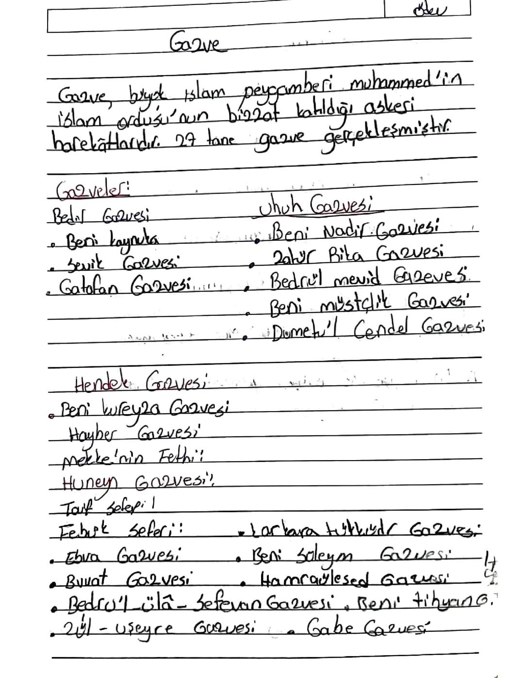 Gazve ve uhud savaşı 