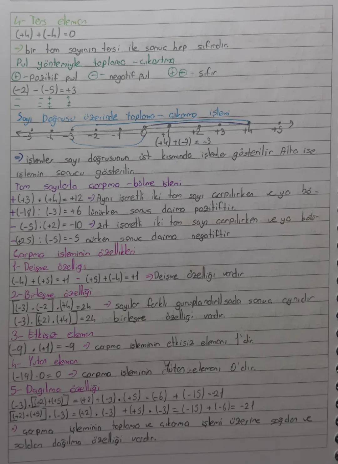 4- Ters elemen
(+4)+(-4)=0
bir tom
soyinin
tersi ile sonuç hep sıfırdır.
- Sifir
Pul yöntemiyle toplama - çıkartma
①- pozitif pul - negatif 