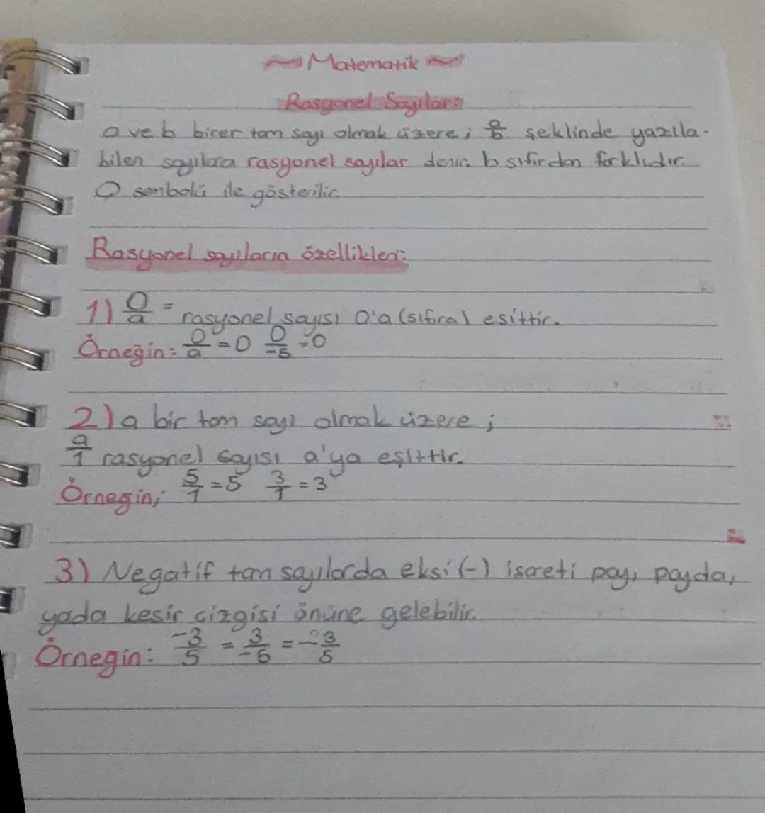 J
Matematik
Rasyonel Sayılar:
ave b birer tam sayi olmak üzere; & şeklinde yazıla-
bilen saylara rasyonel sayılar denir. b sıfırdan forklidi
